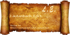 Lautenbach Edit névjegykártya